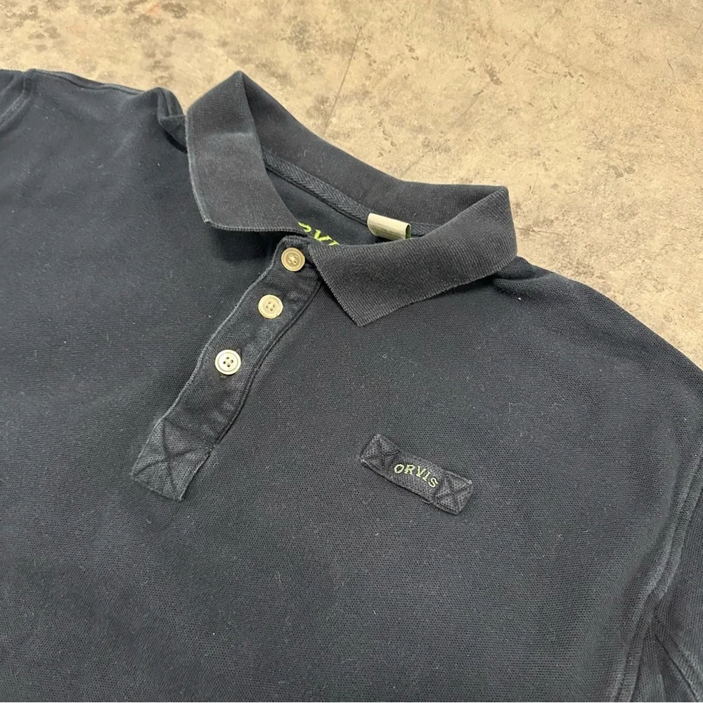 Men's The Orvis Signature heavyweight cotton polo shirt xl - Picture 3 of 8